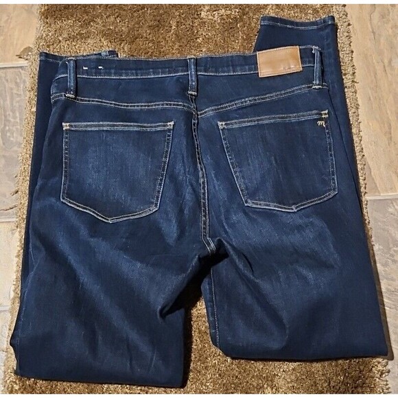New $135 31 34X29 MADEWELL  Mid-Rise Skinny Jeans Dark Blue Super Stretch Denim - Picture 2 of 8